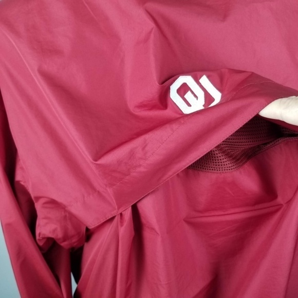 Nike Vintage -Center Check -Oklahoma University OU Crimson Red NCAA Windbreaker - Picture 11 of 11